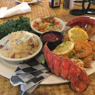 Fried Lobster Tail and Shrimp