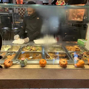 Freshly prepared food.