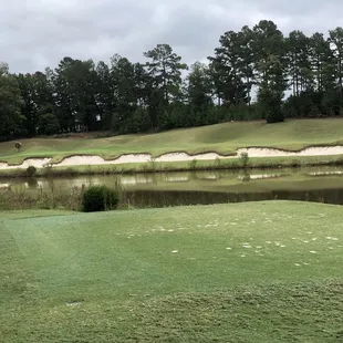 hole #12, 145 yards, over water &amp; the front lined with bunkers