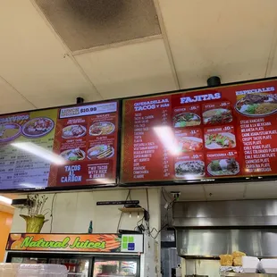 menus and prices
