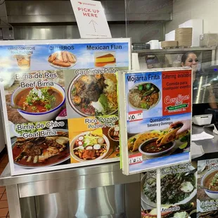 a menu for a restaurant