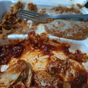 Me with half eaten plate!