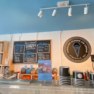 a view of the counter