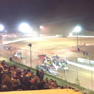 April 6, 2018 Sprint Cars North vs South  Awesome track and great racing