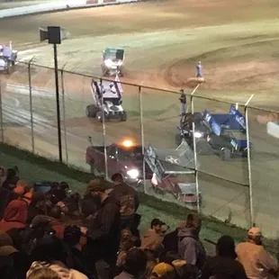 April 6, 2018 Sprint Cars North vs South  Awesome track and great racing