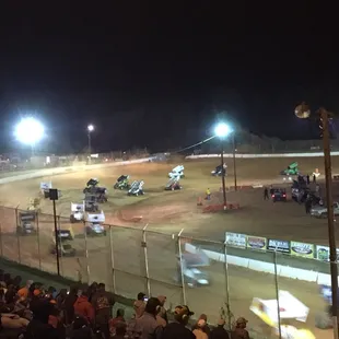 April 6, 2018 Sprint Cars North vs South  Awesome track and great racing