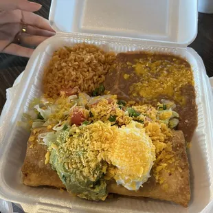 Chimichanga with Guacamole