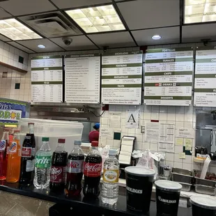 Menu and counter