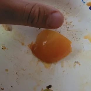I think this was from there red sauce they cook the chicken in.. Not cool.