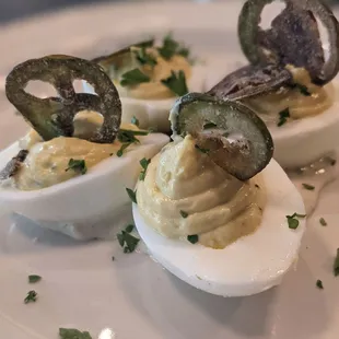 Deviled eggs. Prepared nicely but not memorable.