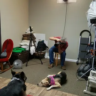 Kevin's patience with pets is amazing!