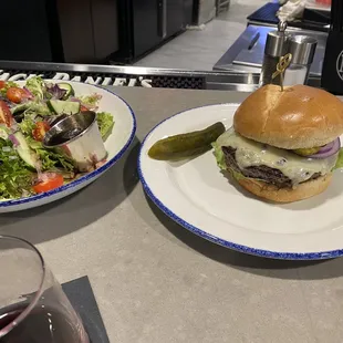 Doubletree Burger with a Salad