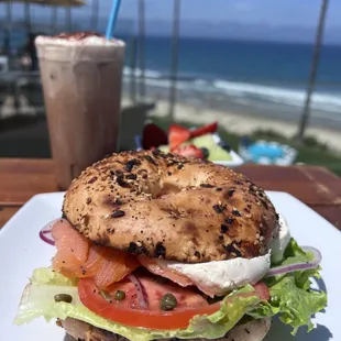 Prime Smoked Salmon Presentation Fresh Baked Bagels