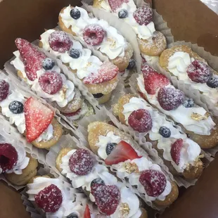 Fresh Fruit Eclairs