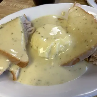 Hot turkey sandwich.  Yum!