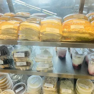 Cold sandwiches, salads, and dessert