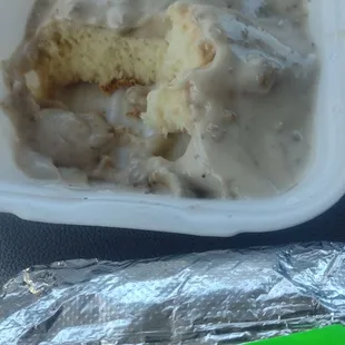 1/2 order of biscuits and gravy. 11/10