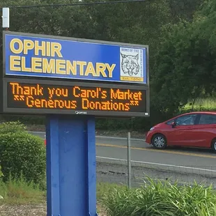 We support local schools