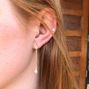 18K &amp; diamond Doves earrings