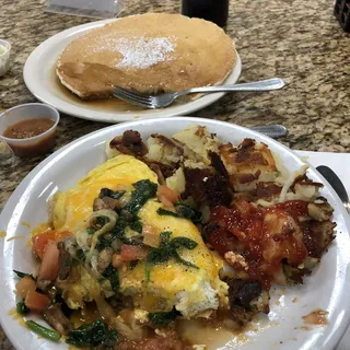 Spinach and Mushroom Omelet