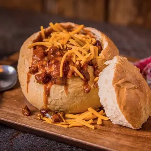 chili in a bun