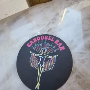 the logo on the floor