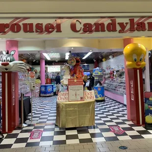 the entrance to the store