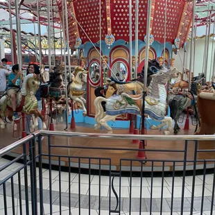 My son James riding the carousel at Stonebriar Centre in Frisco, Tx.