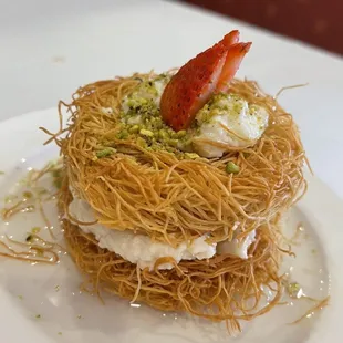 a plate of food on a table