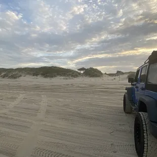 Jeep on the beach