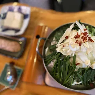 a bowl of food on a table