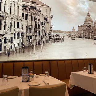 a view of venice from a restaurant