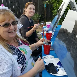 Bachelorette Parties are so much fun with painting and sipping.