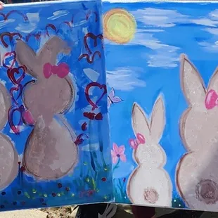 Private, Family friendly paint Party for Easter, I just love the creativity