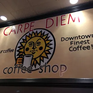 a sign for carpe diem