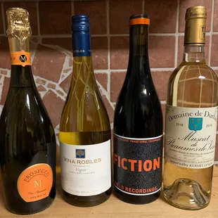 a selection of wines