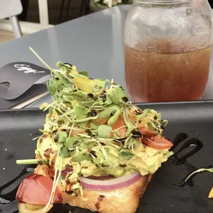 Tasha's Toast and Lavender Honey Sweet Tea