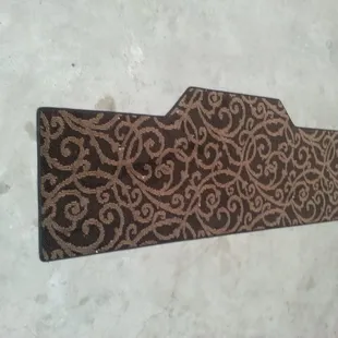 Custom shaped rug cut to exact customer specs.