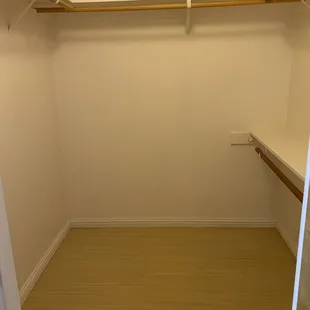 Inside the master closet