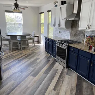 a kitchen and dining room