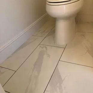 Beautifully repaired and tiled.