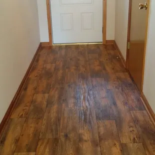 a wood floor in a home