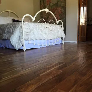 Here&apos;s a photo of the finished wood in our master bedroom.
