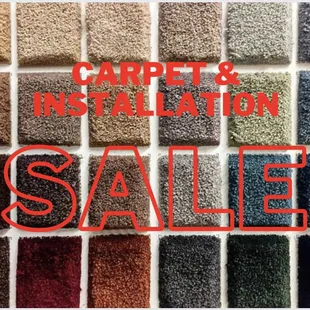 Don&apos;t miss out on our carpet &amp; installation sale!!