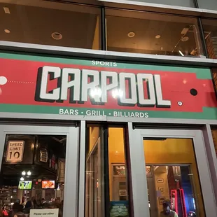the front entrance of a restaurant