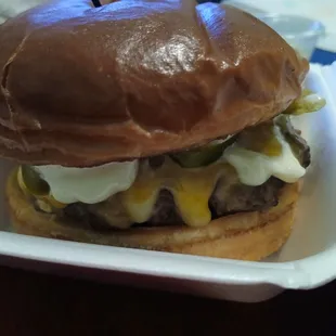 This is the Noah burger. My husband loves it! 2 thumbs up!