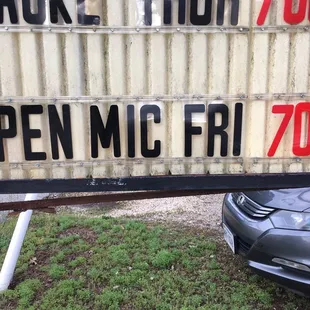 Open mic nights every once in a while at Carr Brothers!