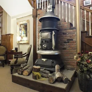 Old Pot Bellied Stove used to help provide additional heat during the school days. Now a great place to take pictures.