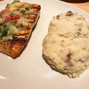 Salmon Capperi and Garlic Mashed Potatoes