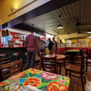 Inside. Dining room. Facing the register and orderling line.